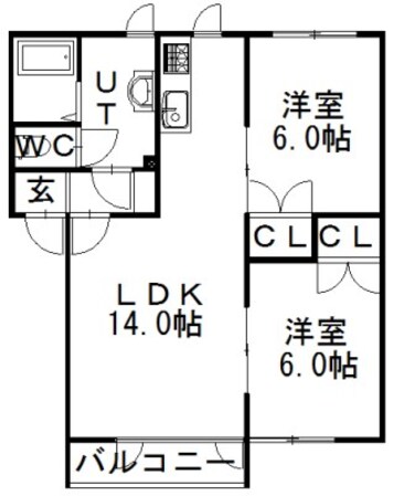 樽川7線2号 徒歩5分 1階の物件間取画像